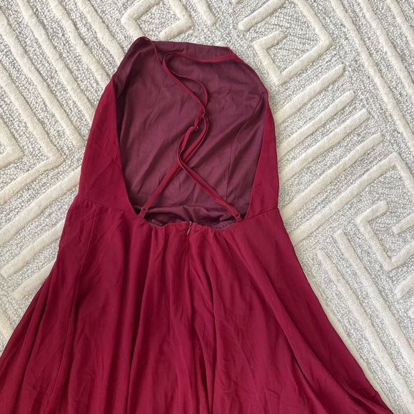 LILUS Mythical Kind of Love Wine Red Maxi Dress - Picture 4 of 5